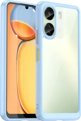 Produktbild von Schutzhülle für Xiaomi Redmi 13C /Poco C65 Klar Rückseite Stoßfeste TPU Silikon Bumper Hülle Blau