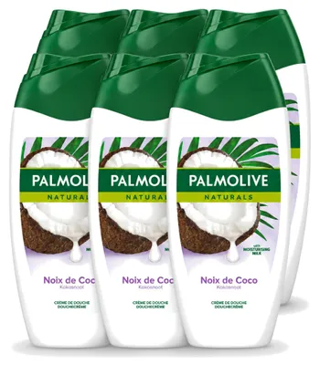 Produktbild von 6 x Palmolive Naturals Duschcreme Kokosnuss - 250 ml - Vorteilspackung - 6 Stücke