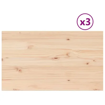 Produktbild von Tischplatten 3 Stk. 80x47x2,5 cm Rechteckig Massivholz Kiefer
