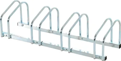 Image de Support à vélos - Support de stationnement pour 4 vélos - Acier - 110×33×27 cm - Argent