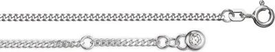 Immagine prodotto di Cavigliera piatta 2,10 mm in zirconi 925/- argento bianco
