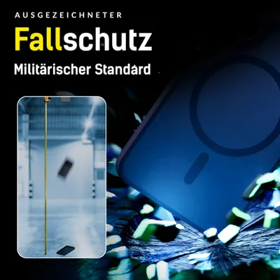 Produktbild von H Hardy Handyhülle für iPhone 16 Pro, Schutzhülle Case MagSafe Kratzfest Schwarz