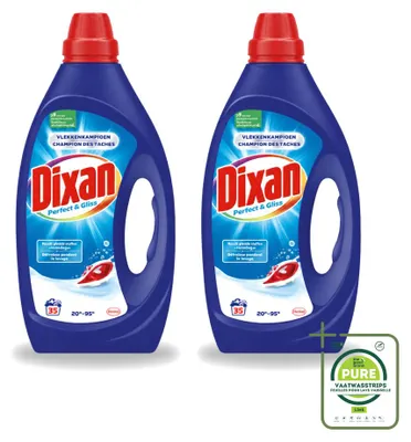 Produktbild von 2 x Dixan Perfect & Gliss Flüssigwaschmittel - 1750 ml - Großpackung - 2 Stücke