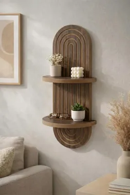 Produktbild von Skye Decor, Wandregal Wenge (20 x 70 x 13 cm), 100% melaminbeschichtete Spanplatte, 18 mm dick | Modernes, geometrisches Design für stilvolle Wohnräume und Büros.