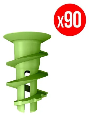 Image de Boîte de 90 chevilles pour carton plâtre GK FISCHER 524868 vert