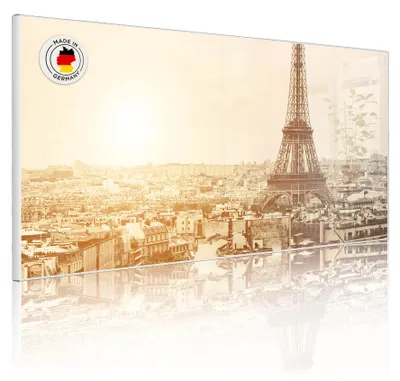 Produktbild von Metall Magnettafel beschreibbar 78x37cm Motiv Dächer Von Paris [MTWQ 11406]