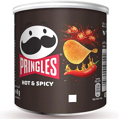 Image de Pringles Hot and Spicy Chips empilées épicées et piquantes au goût 40g