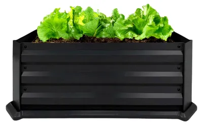 Produktbild von Metall Gemüsebeet Umrandung anthrazit pulverbeschichtet - 84 x 54 cm