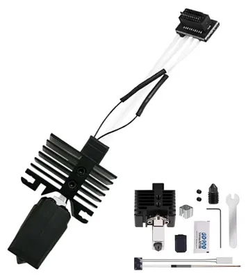 Hotend für 3D-Drucker, 0,4 mm Düse, gehärteter Stahl, Silikonstrumpf