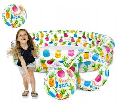 Image de Piscine gonflable avec balle et roue pour enfants