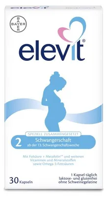 Produktbild von elevit 2 Schwangerschaft Kapseln, 30 St. Kapseln
