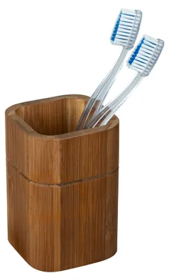 Produktbild von WENKO Zahnbürstenhalter Mod. Serro, aus stabilem Bambus