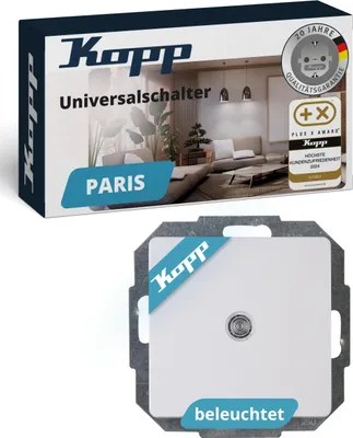 Produktbild von Kopp 650693083, Tasten, Weiß, 3 Stück(e), 250 V, 10 A