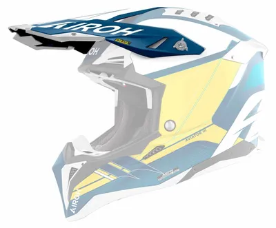 Produktbild von Airoh Aviator 3 Saber Helm Visier Matt Weiß Blau