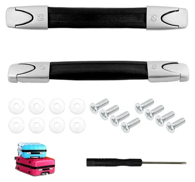 Produktbild von Koffergriff Ersatz, 2 Stück Reisekoffer Reparatur Zubehör, 21cm Ersatz-Koffergriffe Koffergriffgriff Gepäck Koffer Griff mit Schraube für Koffer Box Gepäckkoffer Werkzeugkoffer