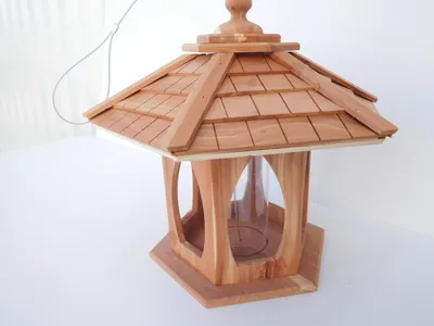 Produktbild von Elmato 10881 Vogelhaus Futterhaus Wildvögel Futterpavillion mit Silo, 41x36x40cm