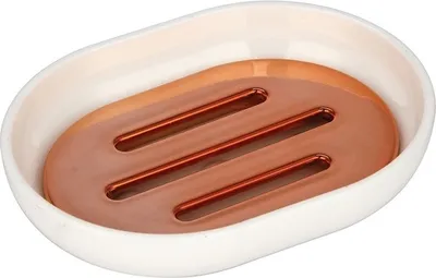 Zdjęcie produktu dla Mydelniczka MSV Pretty w kolorze białym/miedzianym