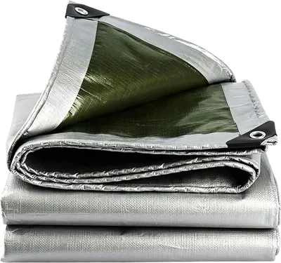 Image de Bâche de protection étanche, 3 x 3 mètres, 120 g/m², en polyéthylène, pour camions