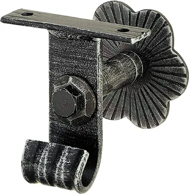 Produktbild von Handlaufträger mit Winkel, Wandabstand 60, schwarz lackiert, patiniert