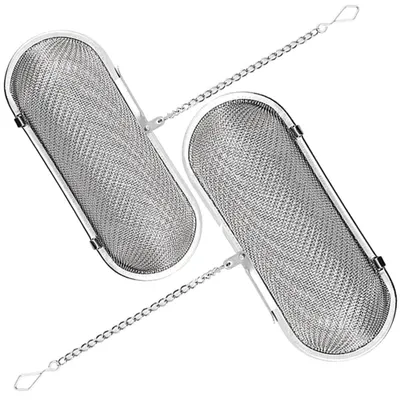 2er-Set Teesiebe aus Edelstahl, extra fein, mit Kette, wiederverwendbar