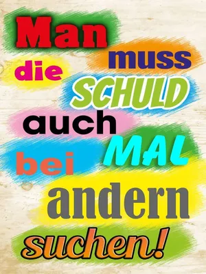 Produktbild von vianmo Holzschild 40x30 cm Schuld auch bei anderen suchen