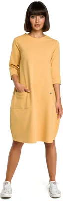 Obrázek produktu pro BeWear Dámské midi šaty Czesl B083 žlutá M