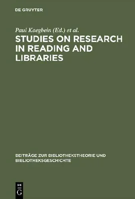 Produktbild von Studies on research in reading and libraries