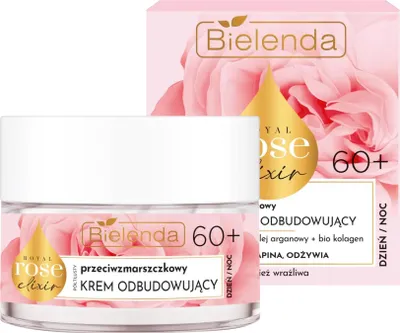 Zdjęcie produktu dla Bielenda Royal Rose Krem Półtłusty Przeciwzmarszczkowy 60+ 50ml Dzień i Noc
