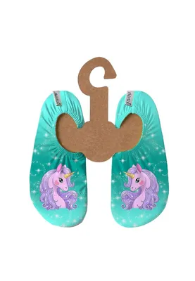 Produktbild von Slipstop "Bellissima" Badeschuhe Turnschläppchen mit Einhornmotiv 21-23