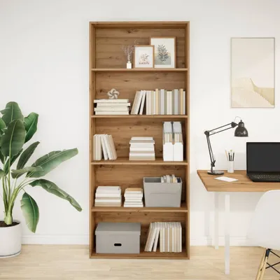 Image de vidaXL Bibliothèque Artisan-Chêne 80x30x189 cm Bois composite