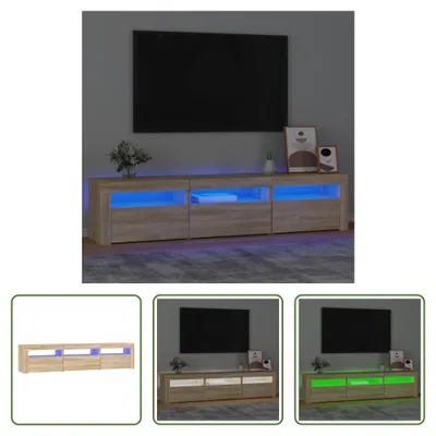 Produktbild von The Living Store TV-Schrank mit LED-Leuchten Sonoma-Eiche 180x35x40 cm