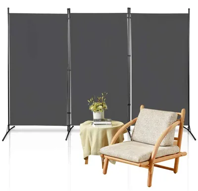 Produktbild von Paravent Sichtschutzwand 260x180cm Anthrazit Raumteiler Stellwand Trennwand 3 Elemente