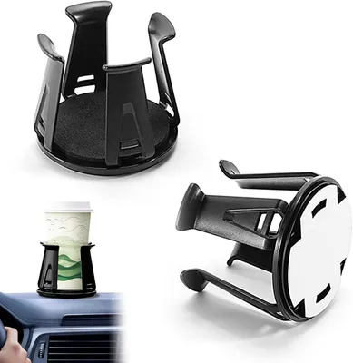 Produktbild von Getränkehalter Auto 2er Set Becherhalter Verstellbar Universal Schwarz