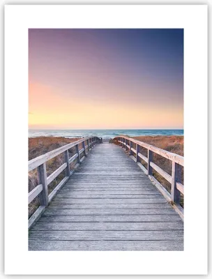 Produktbild von Poster - Poster ohne Rahmen - Weg Meer Brücke - 30x40 cm - Wand Bild - Wanddeko - Wandbilder - Kunstposter - Wandposter - Bilder - Kunstdruck - Wanddekoration - Wandbild - P2XPA30x40-4948