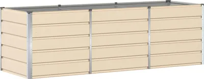 Produktbild von vidaXL Pflanzkübel Elfenbein 240 x 80 x 75 cm Stahl