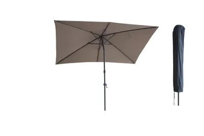 Produktbild von Kopu® Sonnenschirm Sevilla Rechteck 200x300 cm mit Bezug - Balkonschirm Taupe