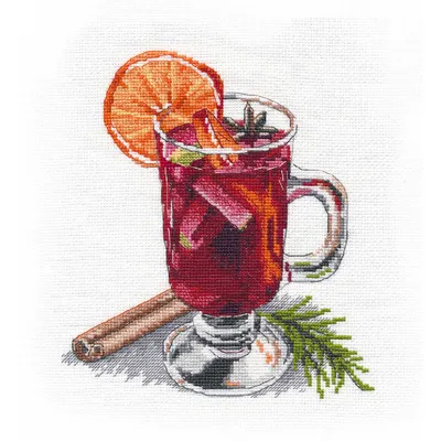 Produktbild von Oven Kreuzstich-Set "Glühwein", Zählmuster, 17x18cm