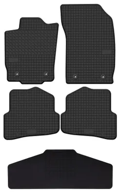 Productafbeelding van Rubberen automatten + tunnelmat voor Audi A1 8X 2010-2018 (hatchback) – 5-delig, zwart, op maat – Wielganizator SolidTread
