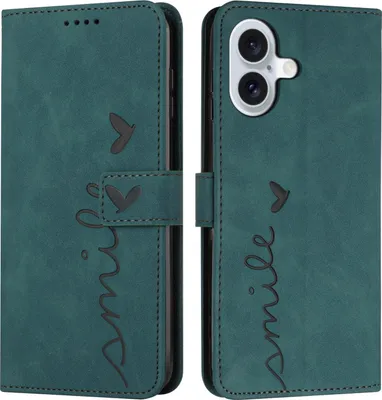 Produktbild von iPhone 17 Hülle - Coverup Smile Klapphülle - Grün