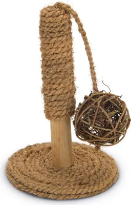 Produktbild von Kokosnussseil-Spielzeug Pfahl für kleine Nager wie Hamster Maus natürliches Spielzeug