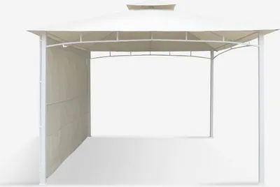Image de Gazebo 3,3x3,3 mètres Jardin Bar Véranda Marché Pagode Antigua uv - Blanc