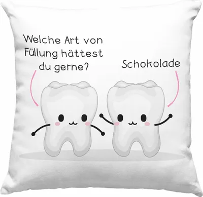 Produktbild von Trendation - Zahnarzt Zahnmedizinische Fachangestellte Deko-Kissen mit Füllung 40x40 Geschenk Lustig Praxis Geschenkidee Zahnarzthelferin Zahntechniker Zahnärztin Lustiger Spruch (Grün)