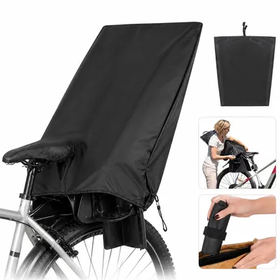Produktbild von Kinderfahrradsitz Regenhülle wasserdicht, Fahrrad Kindersitz Regenschutz Schutzabdeckung für hinten, Universal Fahrrad Sitzschutz für Thule, Hamax & Römer