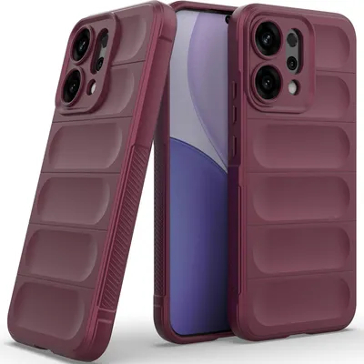 Produktbild von Handyhülle für Oppo Reno14 Weich TPU Silikon Stossfest Anti-rutsch Hülle bordeaux
