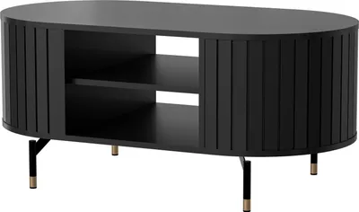 Produktbild von Furniture24 Couchtisch Zante Za6 Wohnzimmertisch Kaffetisch 100 X 49 X 56 Cm Schwarz