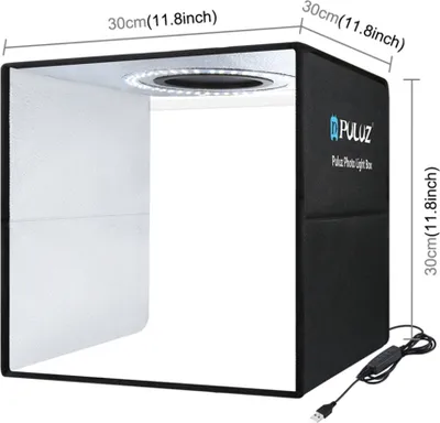 Obrázek produktu pro PULUZ Lightbox Mini fotostudio světelný box se 6 barevnými pozadími, sada fotostudiových stanů, 80 LED světel, skládací fotografické osvětlení
