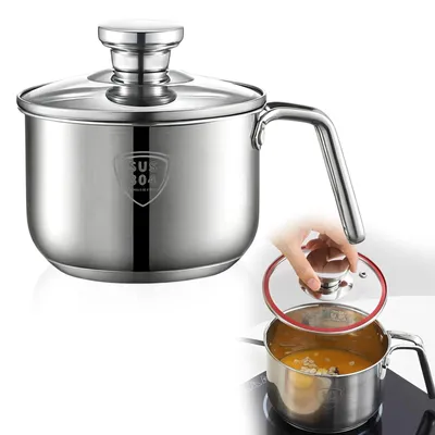 Milchtopf 18 cm Edelstahl 2,4 L Induktion Babybrei