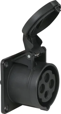 Produktbild von PCE CEE 16 A/400 V - 4P Plug female Schwarz - IP44
