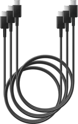 Produktbild von 3x Schnell-Ladekabel USB-C 1m 5A schwarz für Honor 200 90 70 50 20 10 lite Pro  beidseitig USB Typ C Anschluss