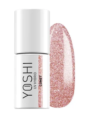Obrázok produktu pre Yoshi Hybrid Lak na nechty Lososový brokát - Profesionálny trvalý lak na nechty 6 ml - UV lak na nechty s praktickým štetcom - Ho Ho Ho